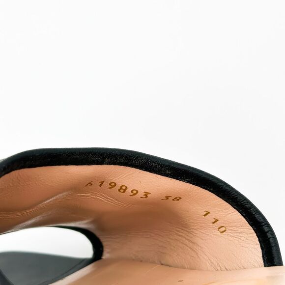 Gucci GG Quilted Monogram Sandals Slides Mules EU 38 US 8 Brown Gold - Picture 10 of 11